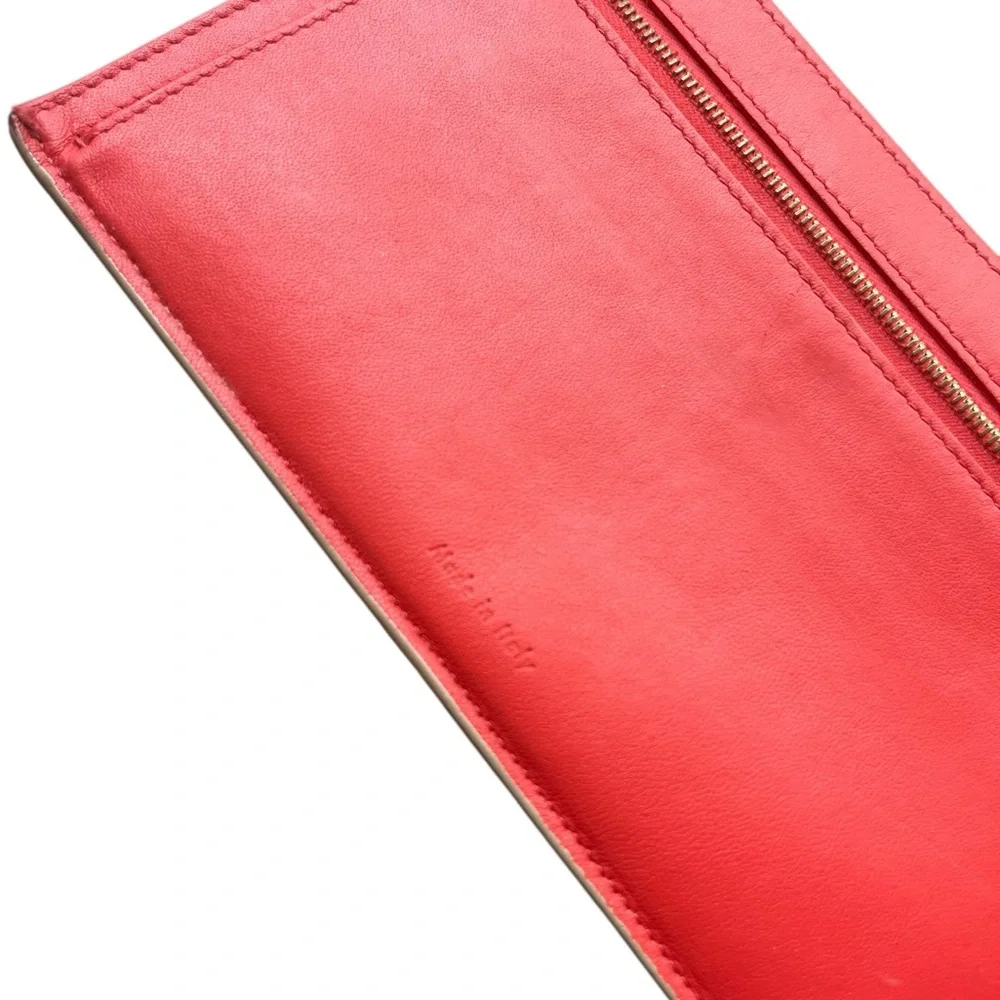 Celine Large Wallet Cream and Bright Orange/Red - Picture 5 of 7
